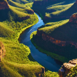 Paisaje del Blyde River Canyon en la Ruta Panorama de Sudáfrica