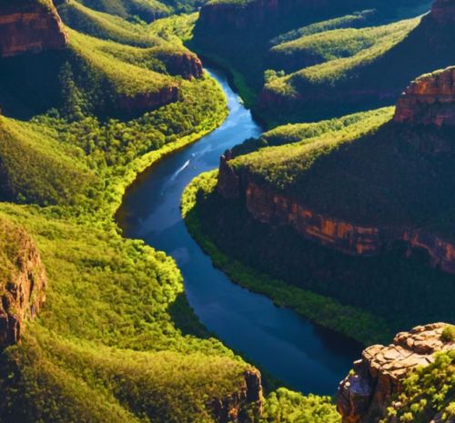 Paisaje del Blyde River Canyon en la Ruta Panorama de Sudáfrica