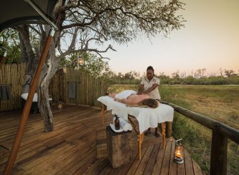 open spa treatment at Machaba Camp
